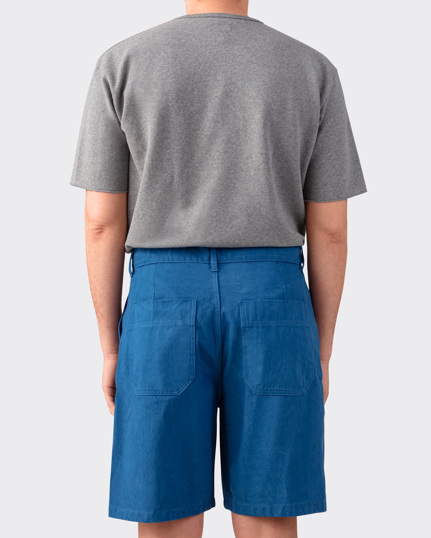 "Page" Cotton Denim Short : Woad Blue