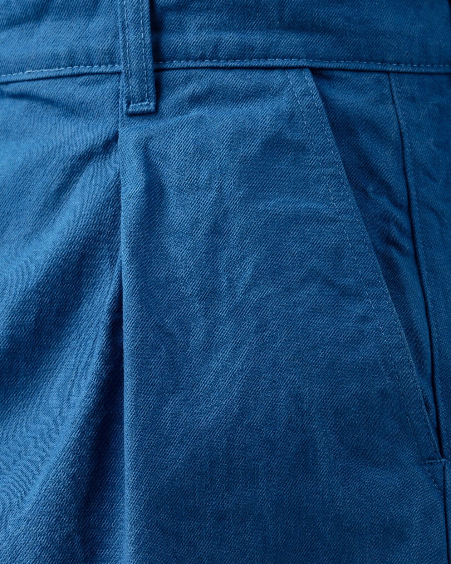 "Page" Cotton Denim Short : Woad Blue