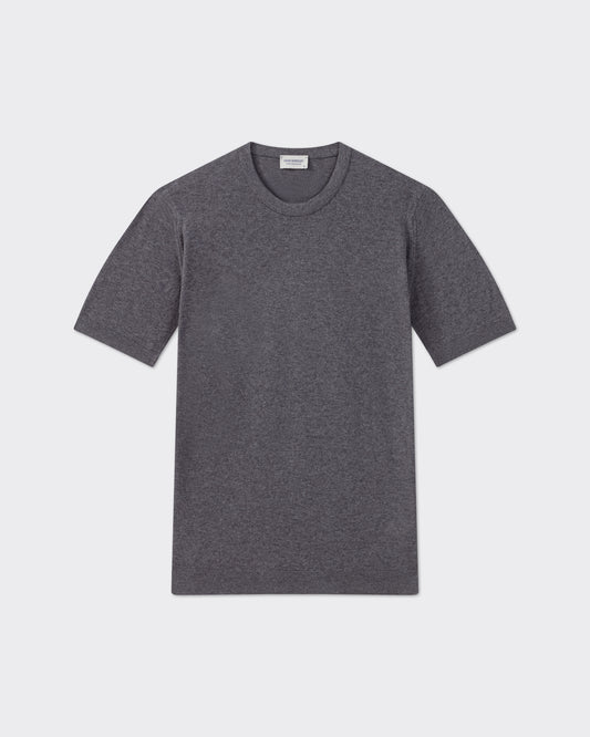 T-shirt Coton Texturé : Gris