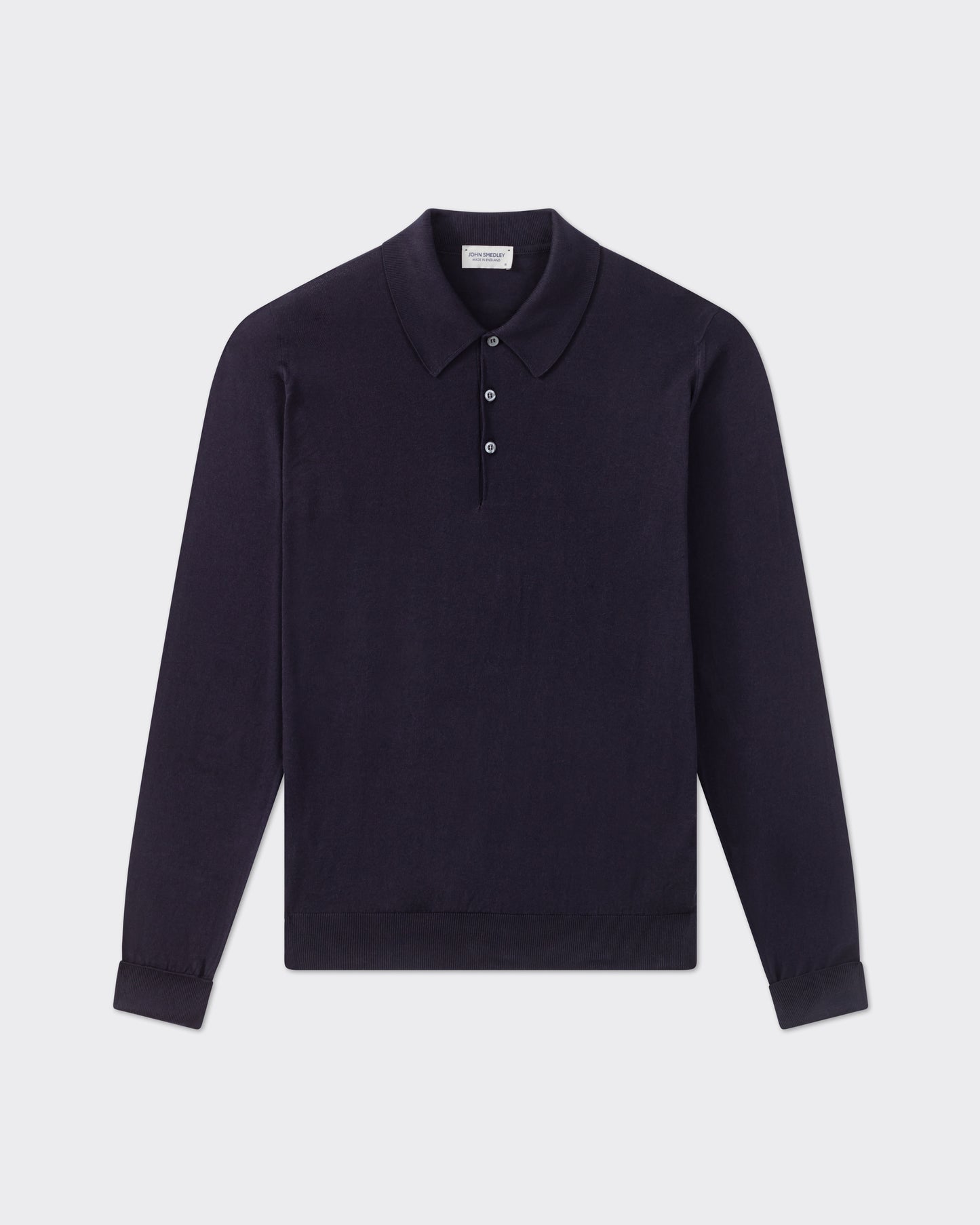 Polo Manches Longues Coton : Marine Foncé