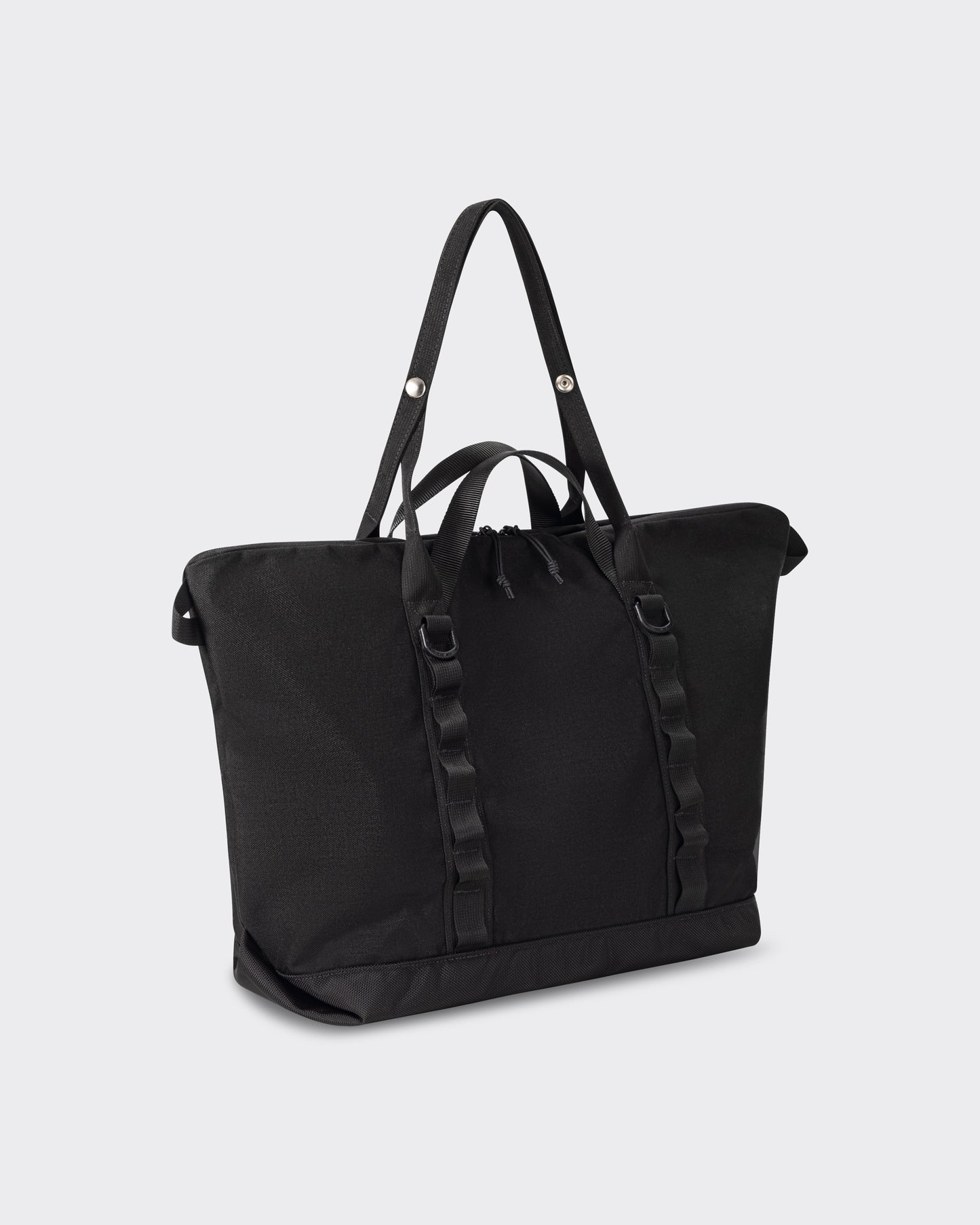 1733 Zip Tote 28L in black Cordura nylon, detail, BEIGE HABILLEUR PARIS