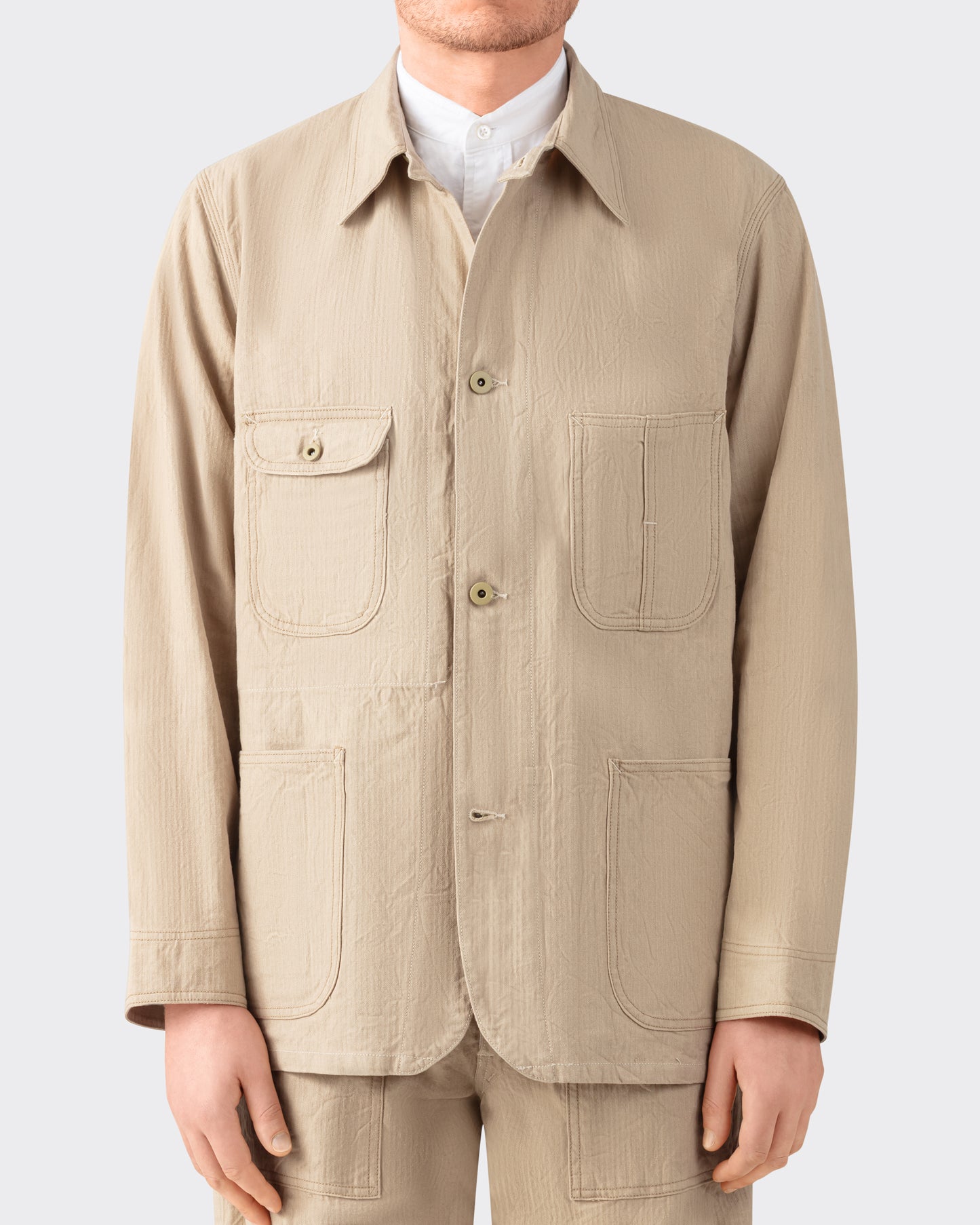 Veste « JACKSON » en Lin et Coton : Beige