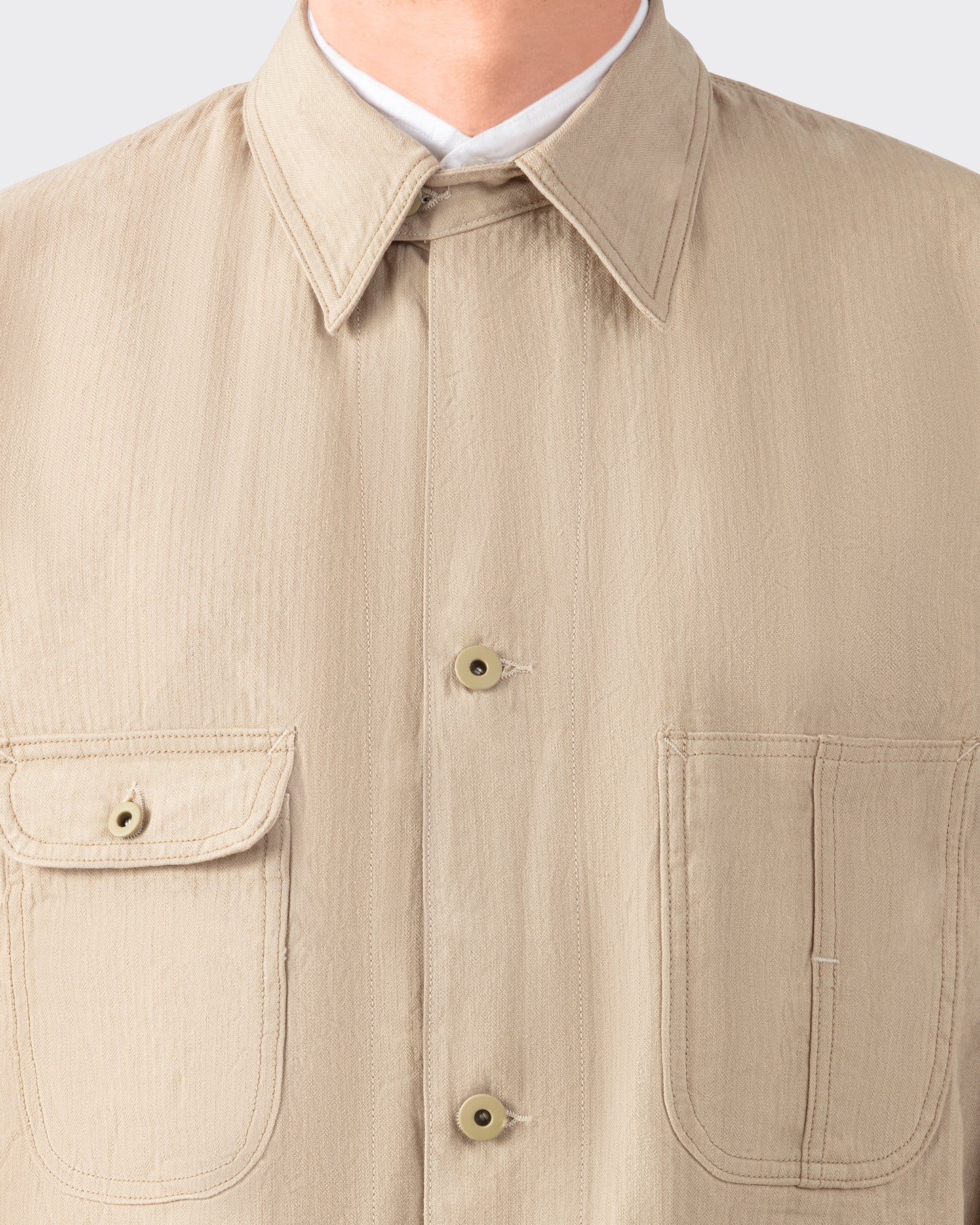 Veste « JACKSON » en Lin et Coton : Beige