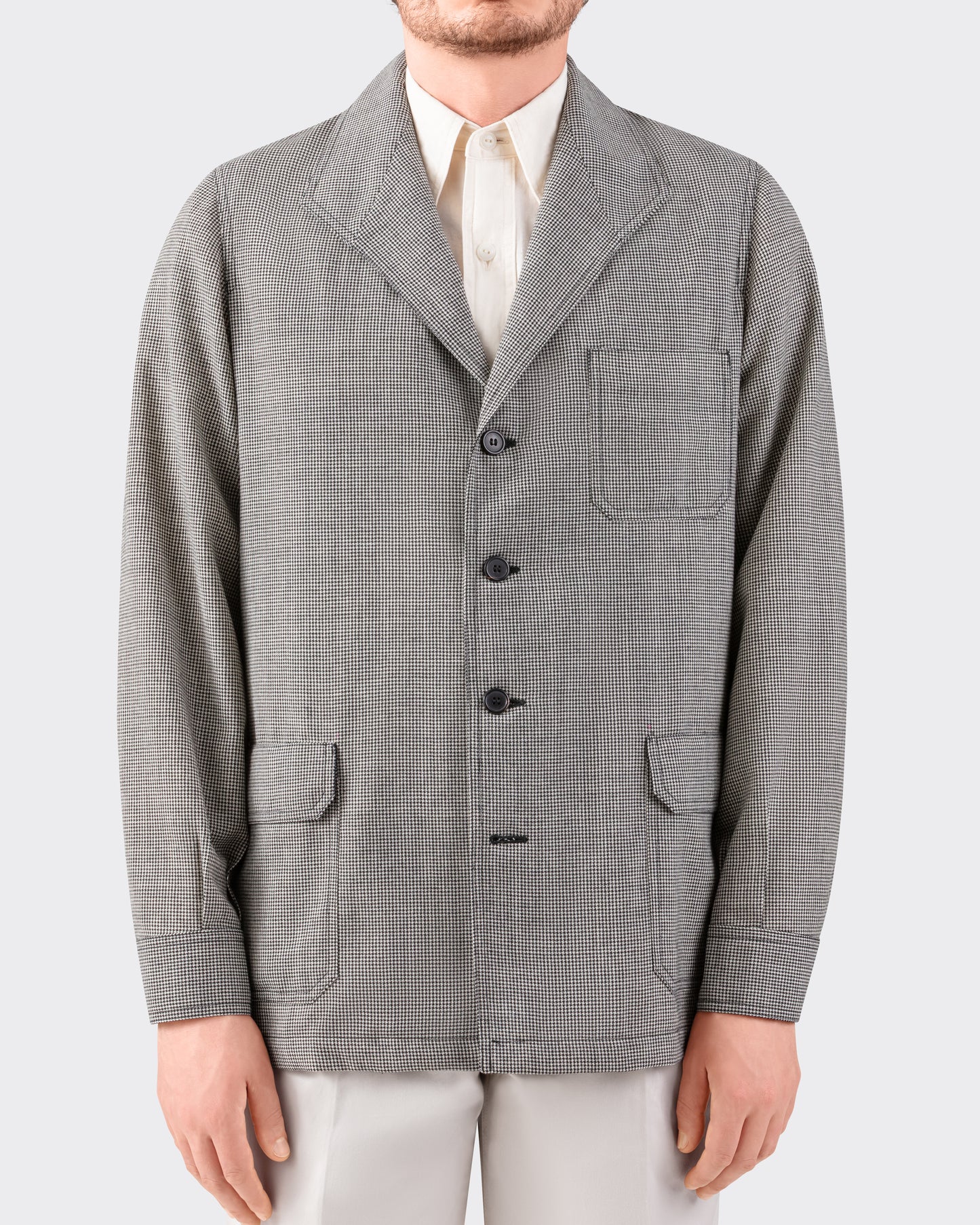 Puppytooth Fresco Teba Jacket : Greige/Black