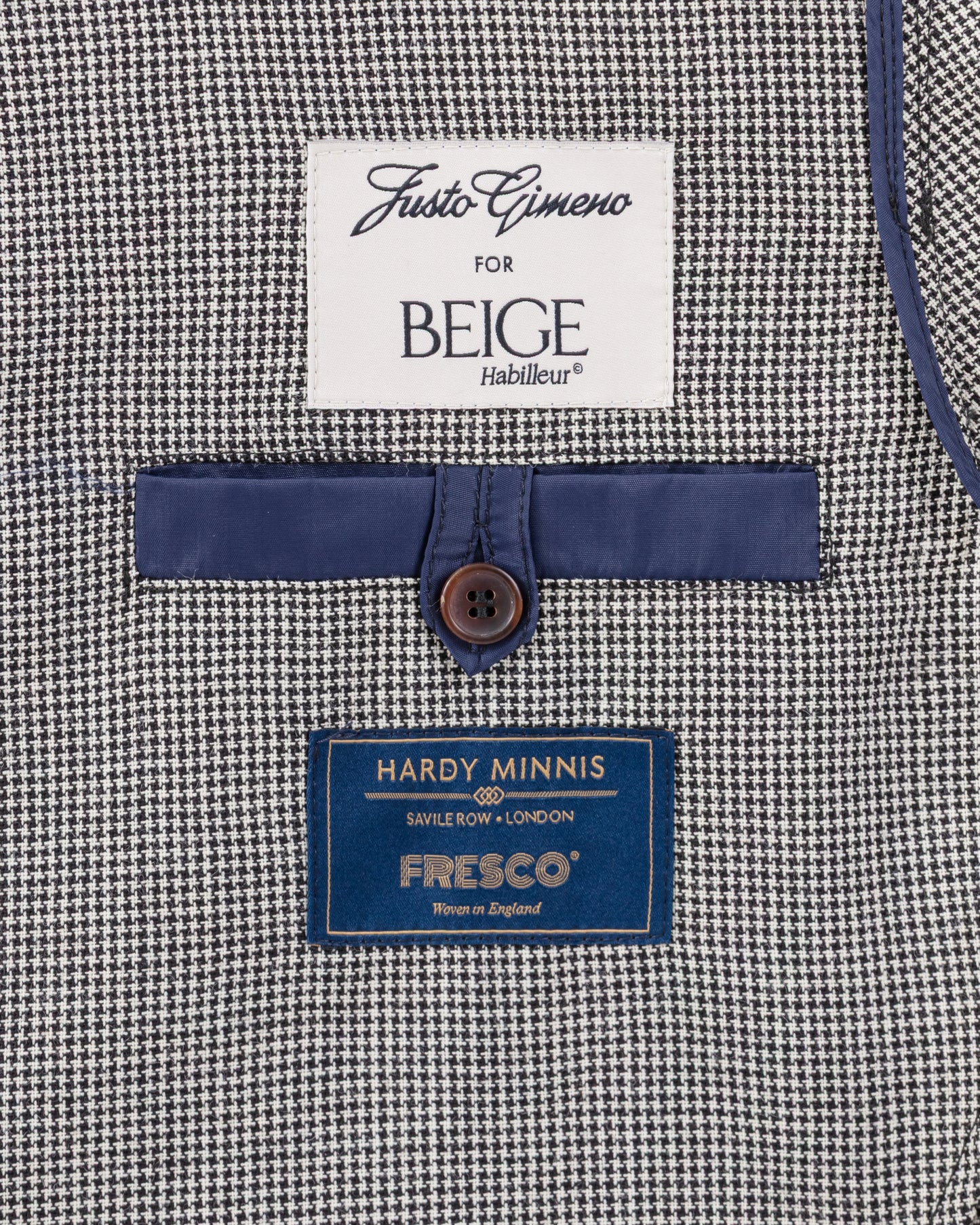 Puppytooth Fresco Teba Jacket : Greige/Black
