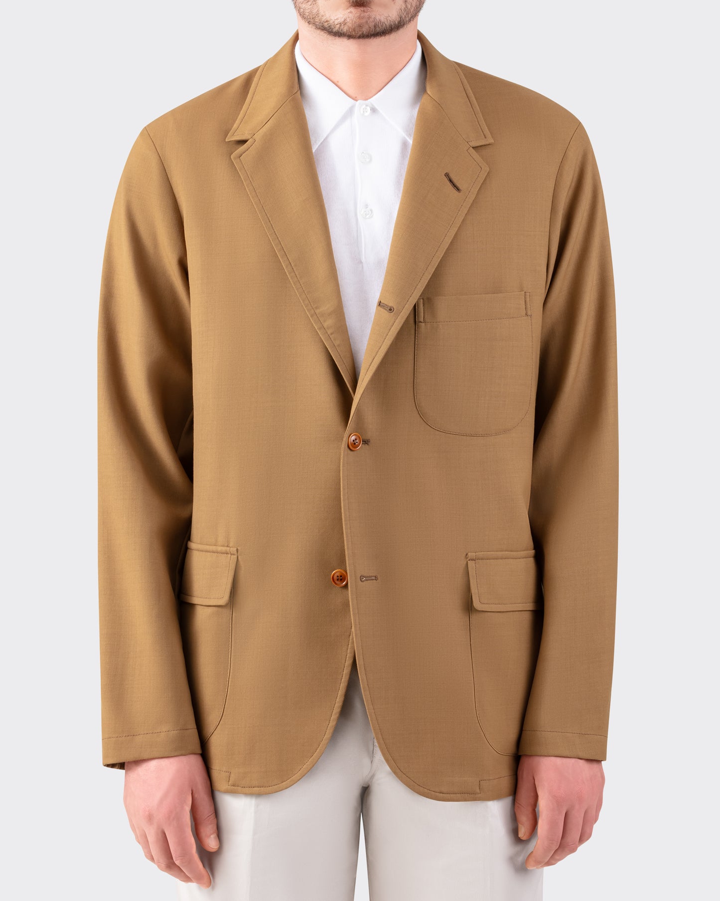 Veste Mod.6-B "WORKDRESS Blazer" en Twill de Laine : Marron Alezan