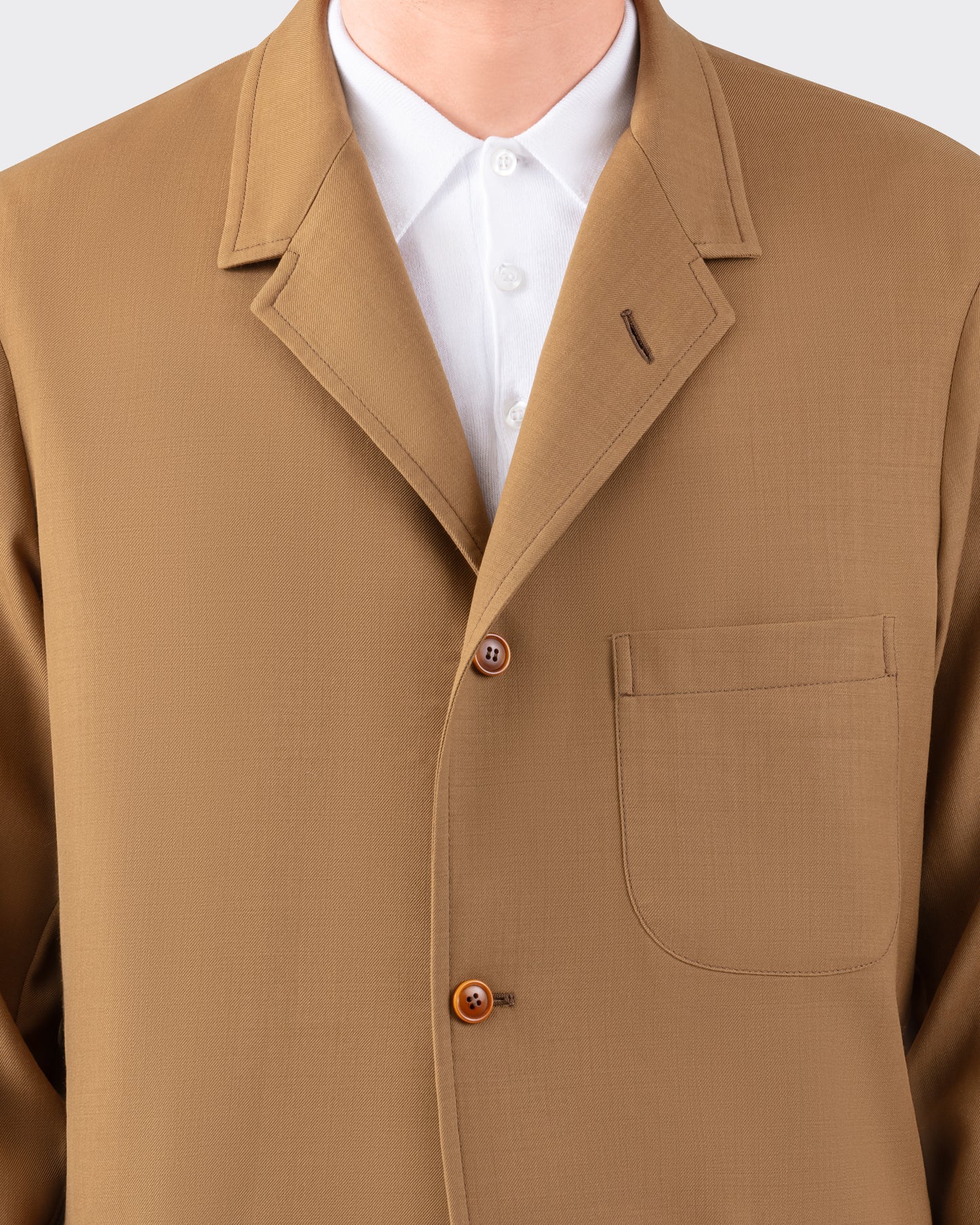 Veste Mod.6-B "WORKDRESS Blazer" en Twill de Laine : Marron Alezan