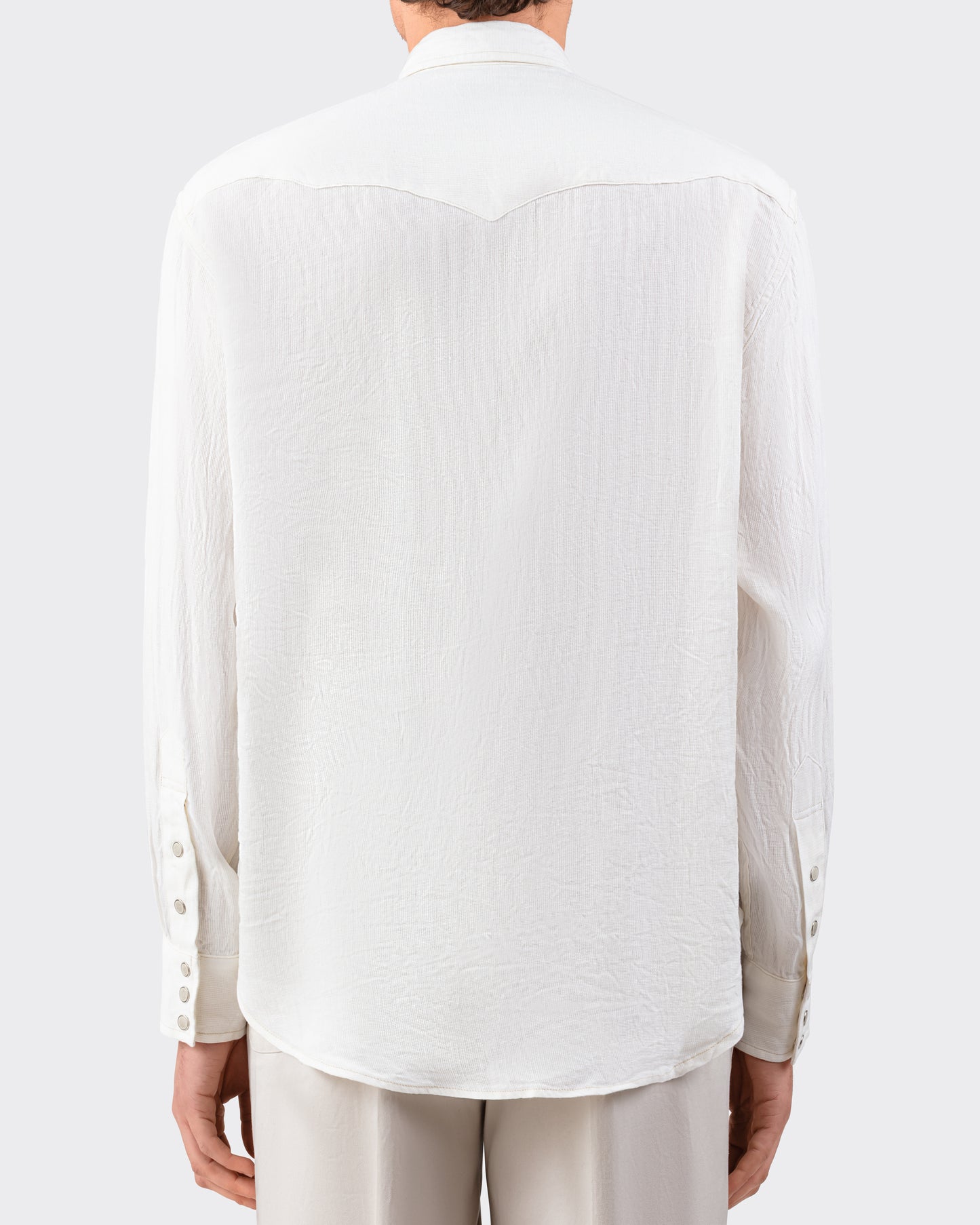 Cohérence : “ABIQUIU” Linen Shirt : Ivory