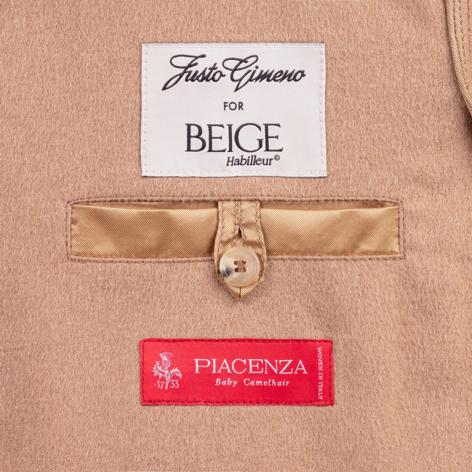 Justo Gimeno : Camel Hair Teba Jacket : Beige Justo Gimeno : Camel Hair Teba Jacket : Beige