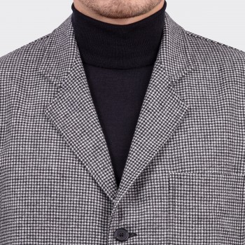 Houndstooth Wool & Cashmere Sofá Jacket : Black/White