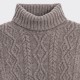 Aran Merino Turtleneck : Light Brown 
