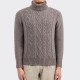 Aran Merino Turtleneck : Light Brown 