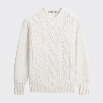 Aran Merino Crewneck : Écru 