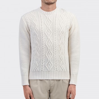 Aran Merino Crewneck : Écru 