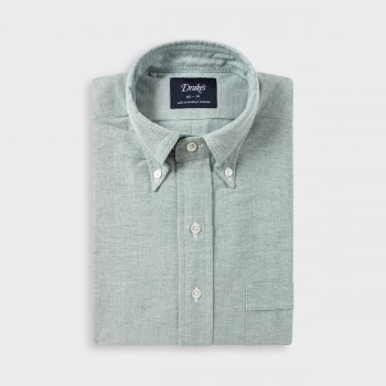Oxford Cloth Button-Down Shirt : Green