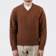 Col V en Laine & Cachemire : Marron