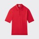 Short Sleeves Cotton Polo Shirt: Red