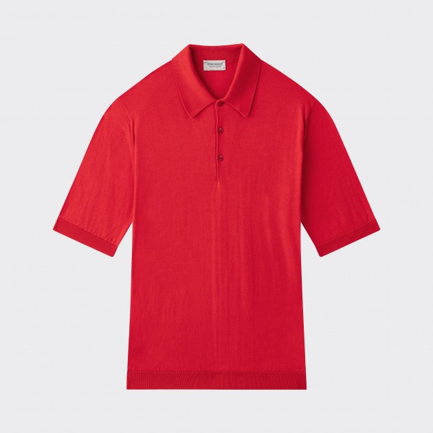 Polo Manches Courtes Coton : Rouge