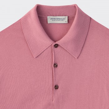 Short Sleeves Cotton Polo Shirt: Sherbet