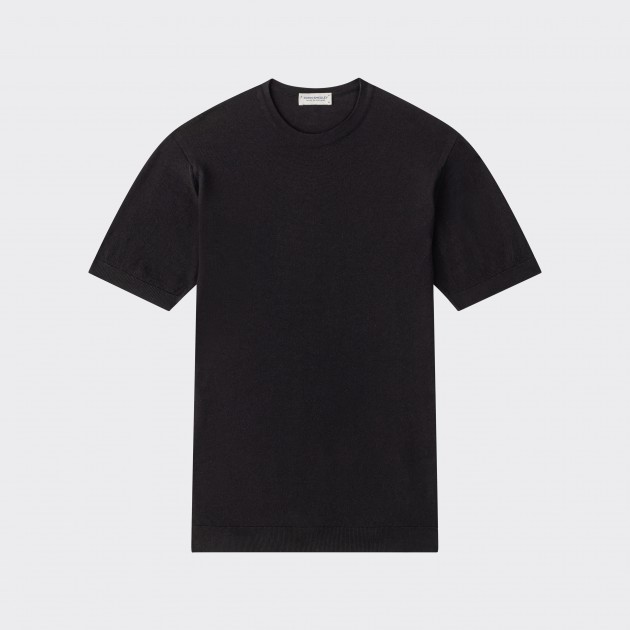 T-shirt Coton Texturé : Noir
