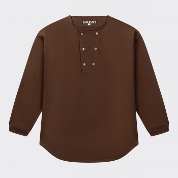 T-shirt Henley : Marron