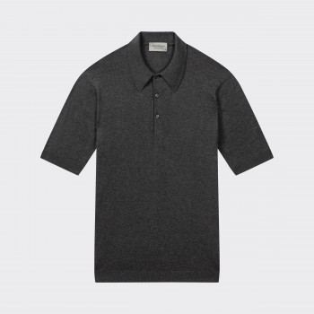 Polo Manches Courtes Coton : Gris Anthracite