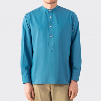 Chemise Popover : Bleu Irisé