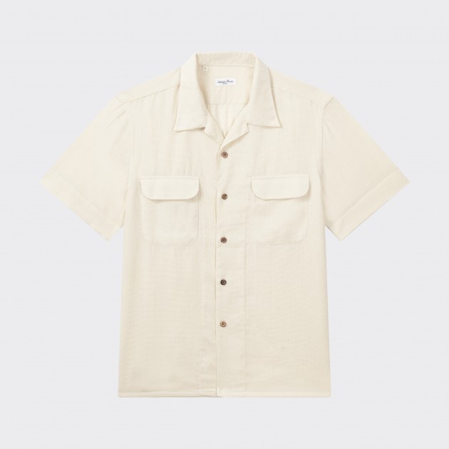 Chemise Camp Collar : Écru