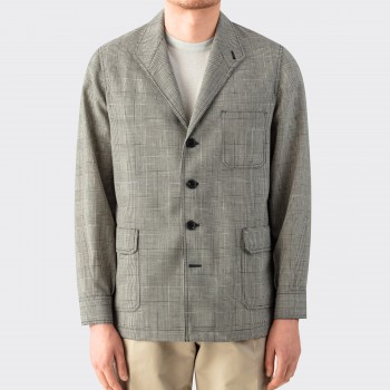 Teba Jacket Prince de Galles en Fresco : Gris
