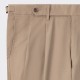 Pantalon à Pinces Gabardine de Coton : Beige