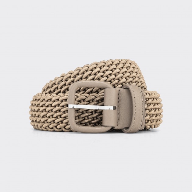 Ceinture Tressée : Beige