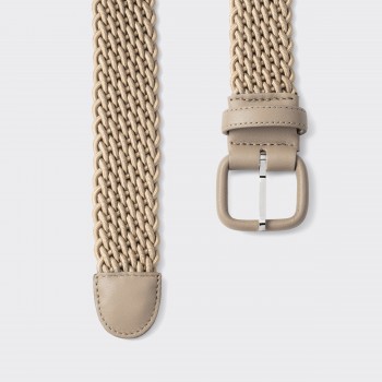 Ceinture Tressée : Beige