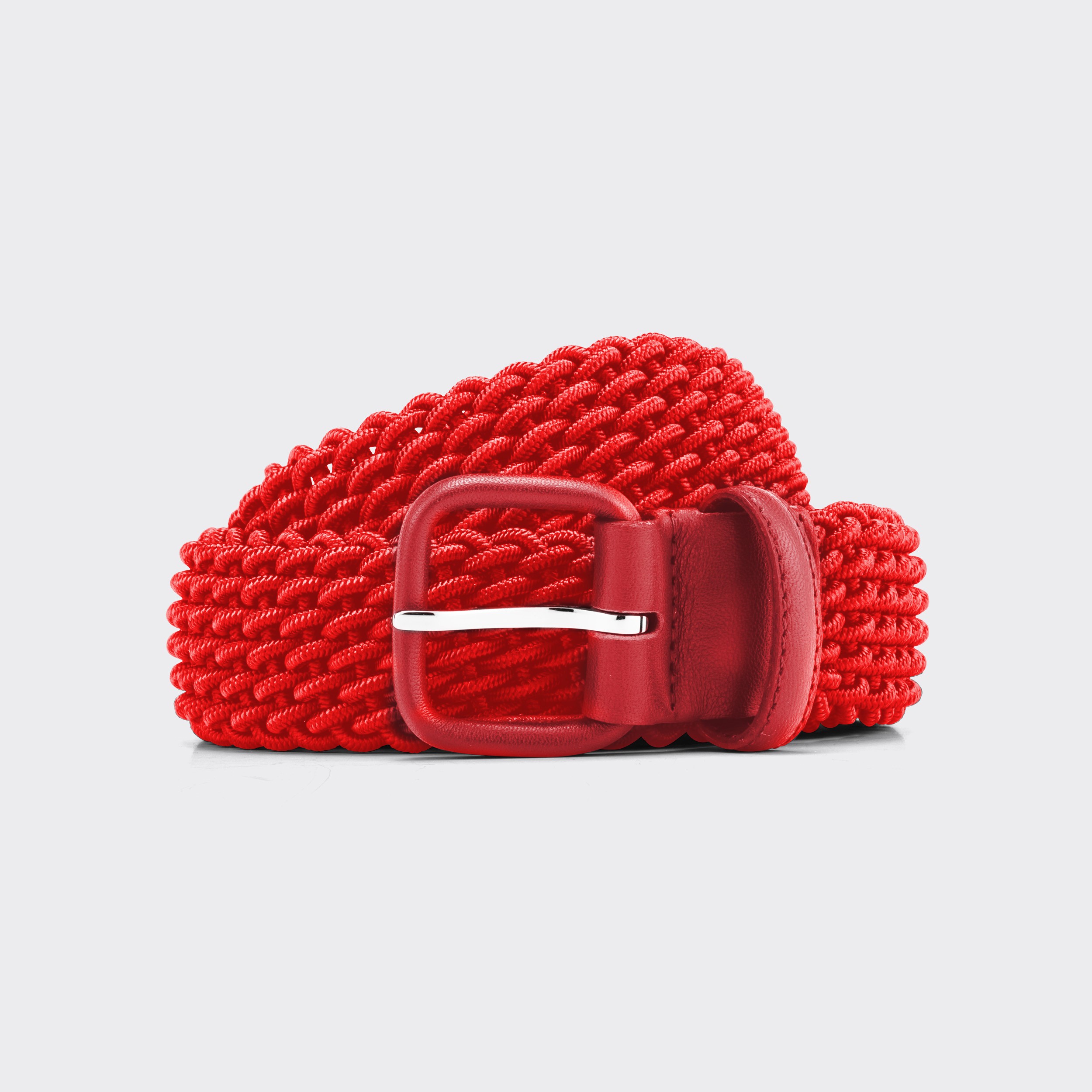 L'Aiglon : Woven Elastic Belt : Red