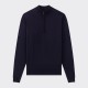 Polo Manches Longues Col Zip : Marine