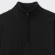 Merino Wool Zip Collar Sweater : Black