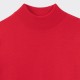 Merino Wool Mock Neck Sweater : Red