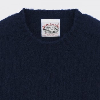 Brushed Wool Crewneck Knit : Dark Navy