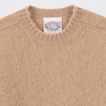 Brushed Wool Crewneck Knit : Camel