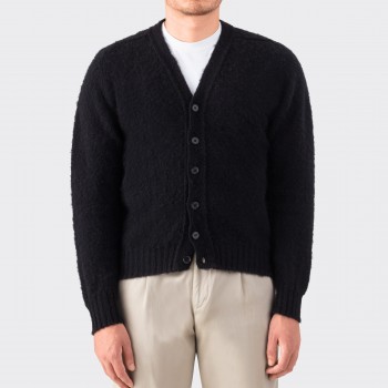 Only for BEIGE | Brushed Wool Cardigan : Black  