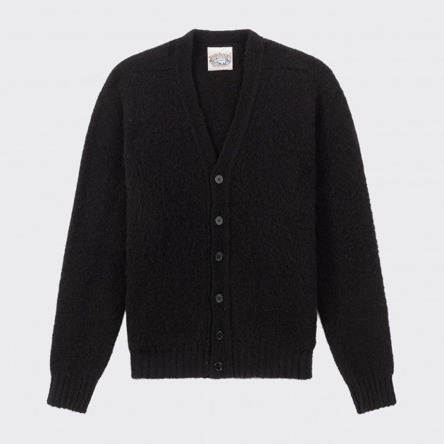 Only for BEIGE | Brushed Wool Cardigan : Black  