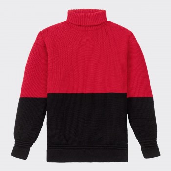 Submariner Roll Neck : Black/Red