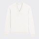 Pull Col V en Cachemire : Blanc Polaire