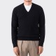 Cashmere V-neck Sweater : Black