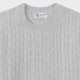 Cashmere Cable Knit Sweater : Pearl Grey 