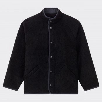 “Contour” Wool & Mohair Jacket : Black 
