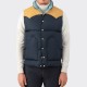 Down Vest : Navy/Sky Blue  