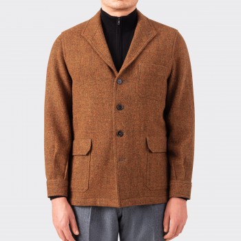 Teba Jacket Harris Tweed : Safran