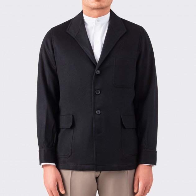 Camel Hair Teba Jacket : Black