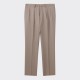 Pleated Cavalry Twill Trousers : Greige