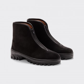 Zip Trainer Boots : Black